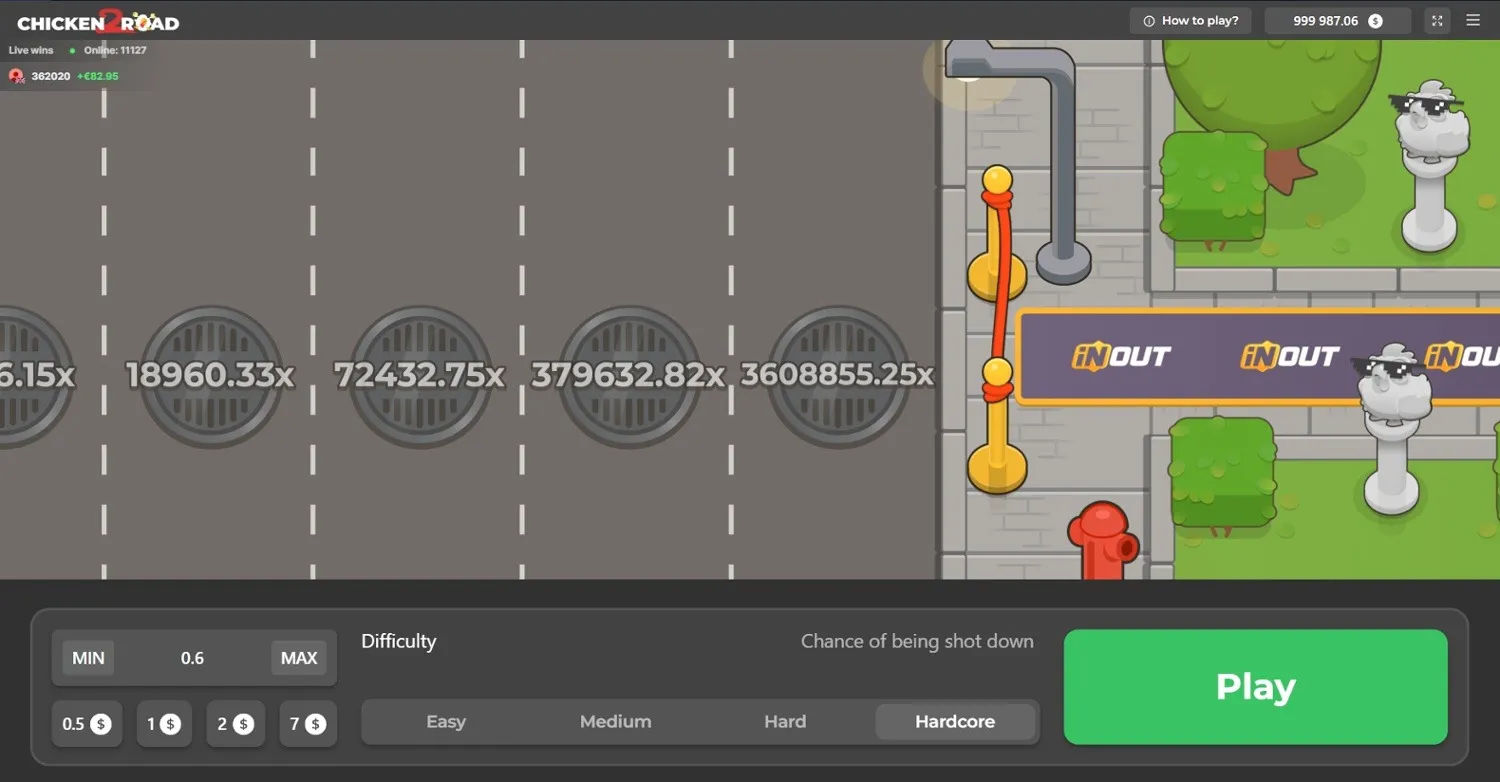 La fine della strada di Chicken Road 2 in Hardcore, con l’ultimo disco a 3608855,25x